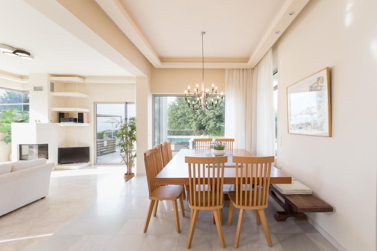 Lux Villa Mia With Heated Pool, 2Km To Beach & Childrens Area! Mikro Metochi المظهر الخارجي الصورة